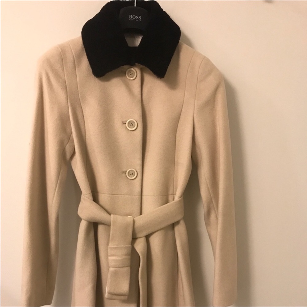 Hugo Boss coat with Nutria fur collar